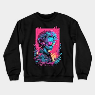 Neon Cyberpunk Hacker - V1.02 Crewneck Sweatshirt